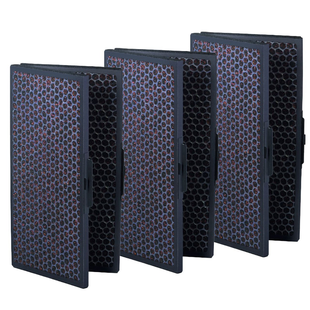 Blueair Pro Carbon(+) Ersatzfilter, drei Aktivkohlefilter mit Wabenstruktur, Gesamtansicht