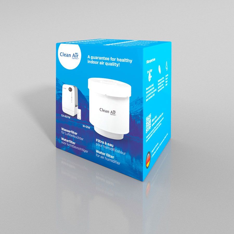 Verpackung des Clean Air Optima® W-01W Wasserfilters für Luftbefeuchter, Modell CA-607W