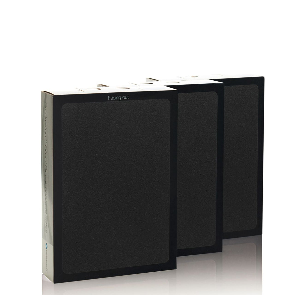 Blueair Rauchstoppfilter für 500/600er Serie, drei schwarze Filter aufgereiht