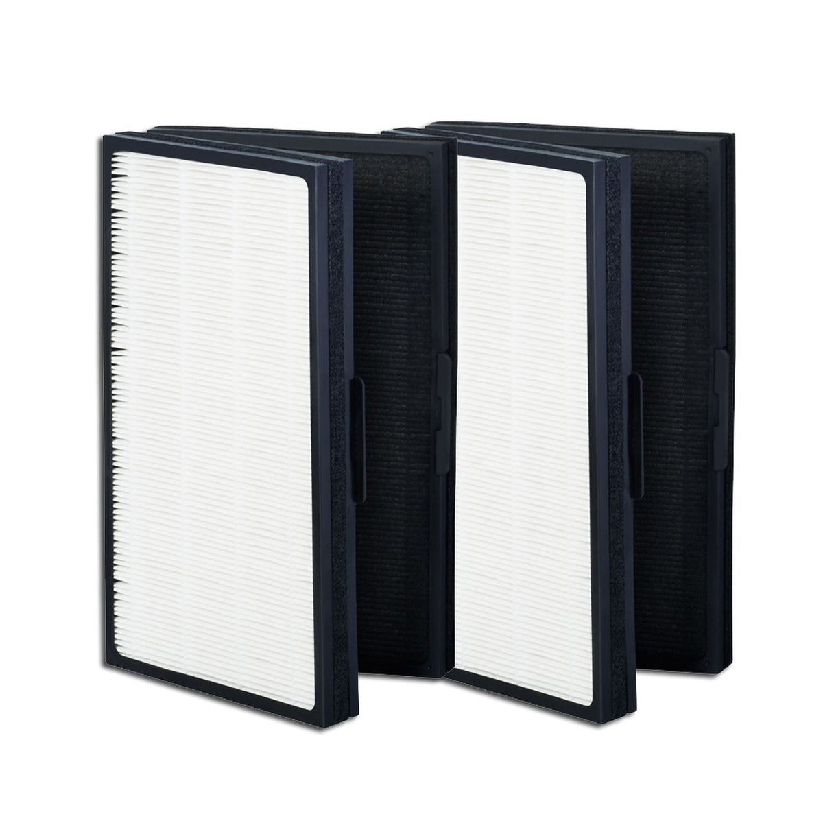 Blueair Pro M/L/XL Partikelfilter, zwei Filter im 2er-Set, Frontansicht mit sichtbarer Faltstruktur